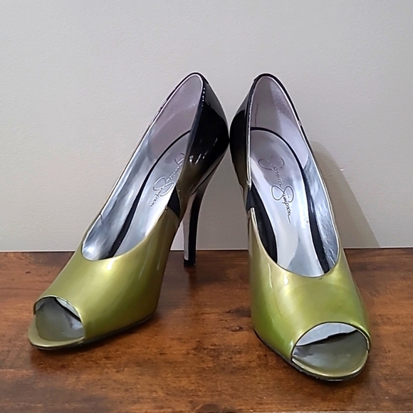 Jessica Simpson NEWPORT opentoe heels size 8.5 - Picture 1 of 12